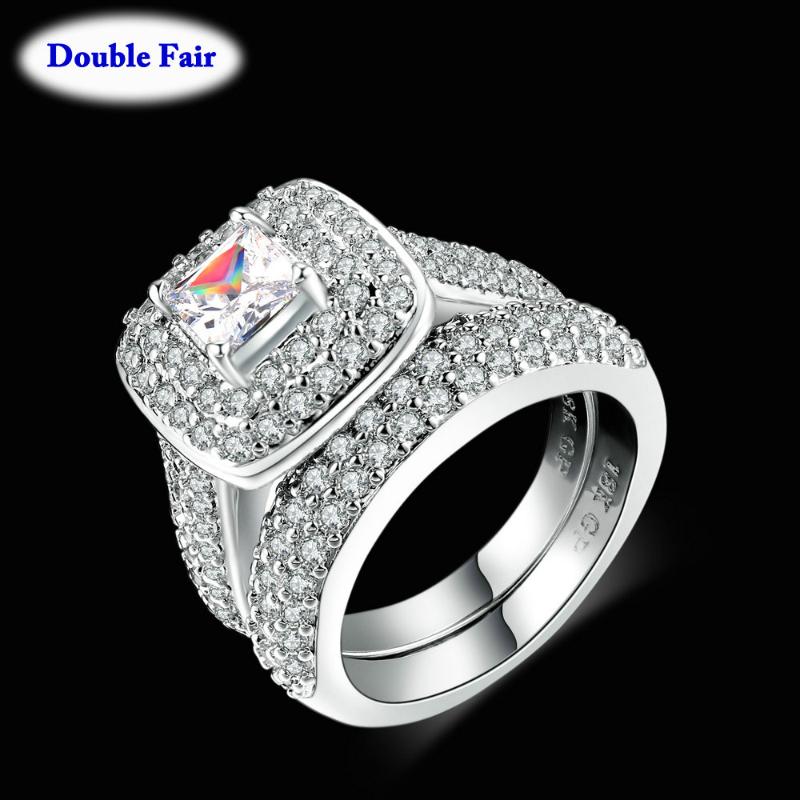 Wedding Rings Silver Color Luxury Square Cut Fashion Ring Sets + Cubic Zirconia Jewelry For Women Festival Gift Wholesale DWR709, Slivery;golden
Wedding Rings Silver Color Luxury Square Cut Fashion Ring Sets + Cubic Zirconia Jewelry For Women Festival Gift Wholesale DWR709, Slivery;golden