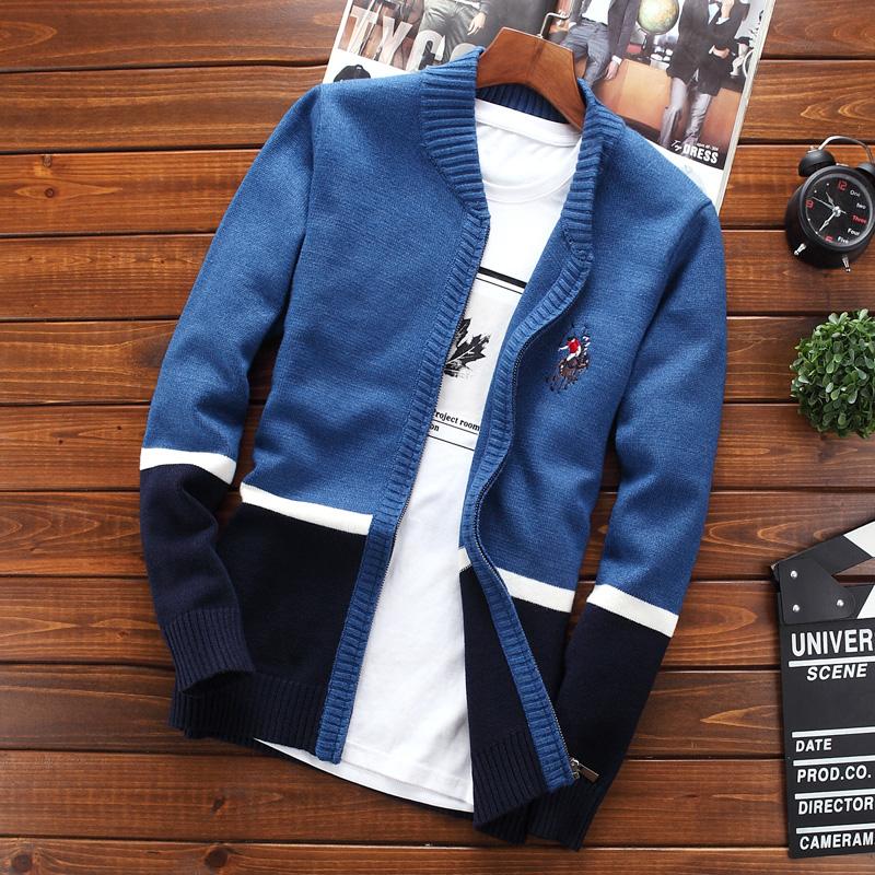 Men's Sweaters Men Sweater Coat Cardigan Zipper 2021 Arrival Autumn And Winter Patchwork Casual Male Thin Student Korean Style M33, Blue
Men's Sweaters Men Sweater Coat Cardigan Zipper 2021 Arrival Autumn And Winter Patchwork Casual Male Thin Student Korean Style M33, Blue