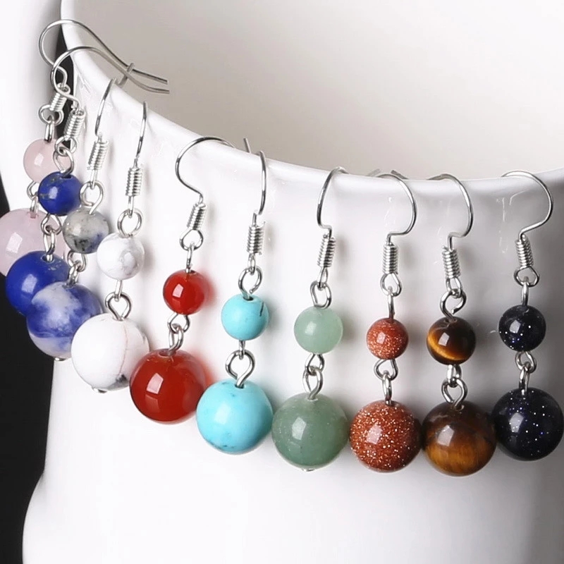New Arrival Trendy Natural Stone Pendant Earrings Lady's Elegant Dangler Party Jewelry Women Long Beads Hanging Drop Earring
New Arrival Trendy Natural Stone Pendant Earrings Lady's Elegant Dangler Party Jewelry Women Long Beads Hanging Drop Earring
