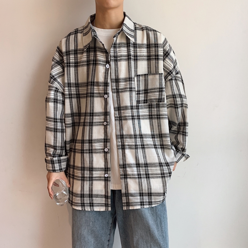 2021 Brand Spring Autumn Long Sleeves New Plaid Collar Black Korea Style Shirt for Men's Clothes P9s0, Cc600 2
2021 Brand Spring Autumn Long Sleeves New Plaid Collar Black Korea Style Shirt for Men's Clothes P9s0, Cc600 2