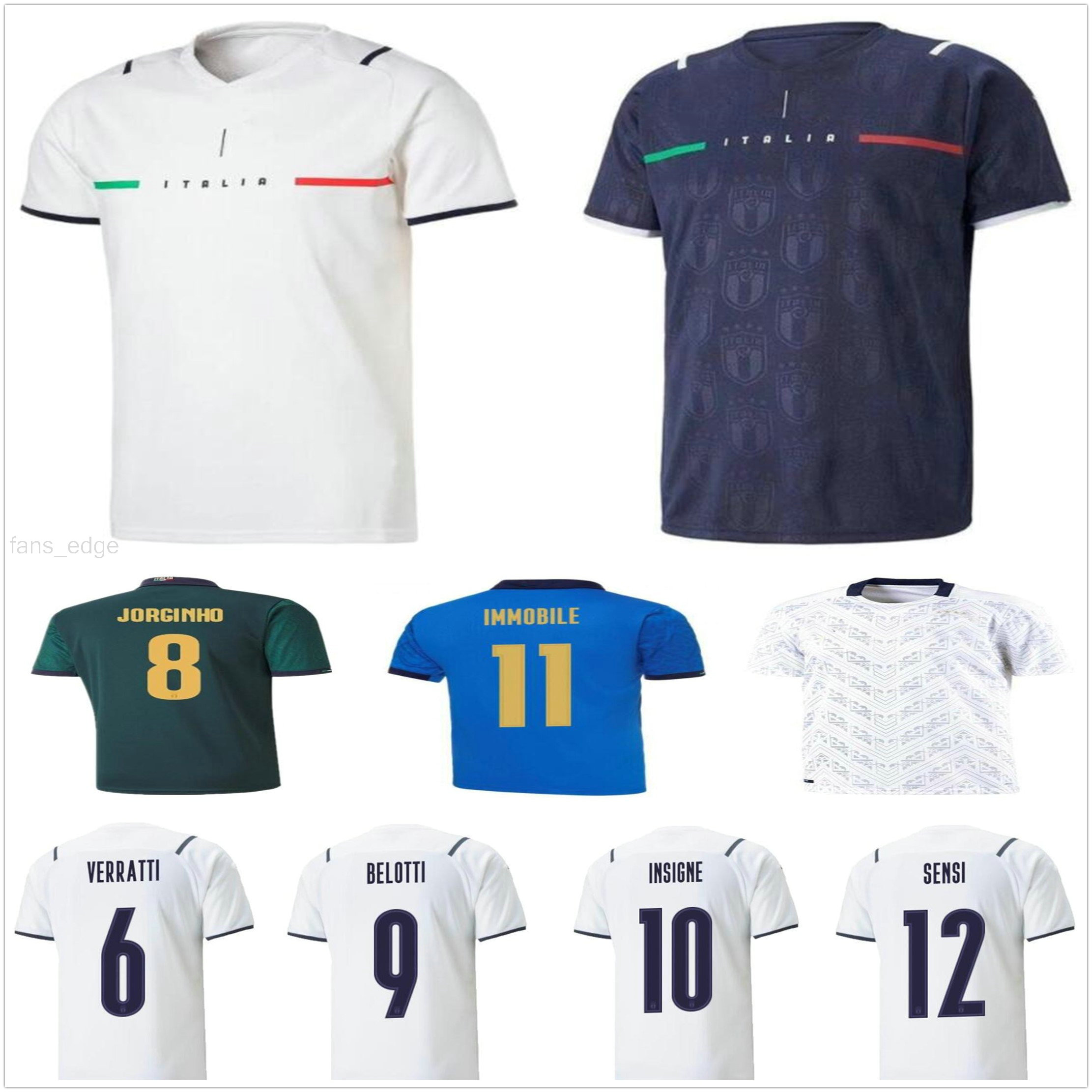 ITALY soccer Jersey 2021 2022 ITALIA BARELLA SENSI INSIGNE 21 22 European Euro Cup CHIELLINI BERNARDESCHI football shirts men + kids kit uni, Black;yellow
ITALY soccer Jersey 2021 2022 ITALIA BARELLA SENSI INSIGNE 21 22 European Euro Cup CHIELLINI BERNARDESCHI football shirts men + kids kit uni, Black;yellow