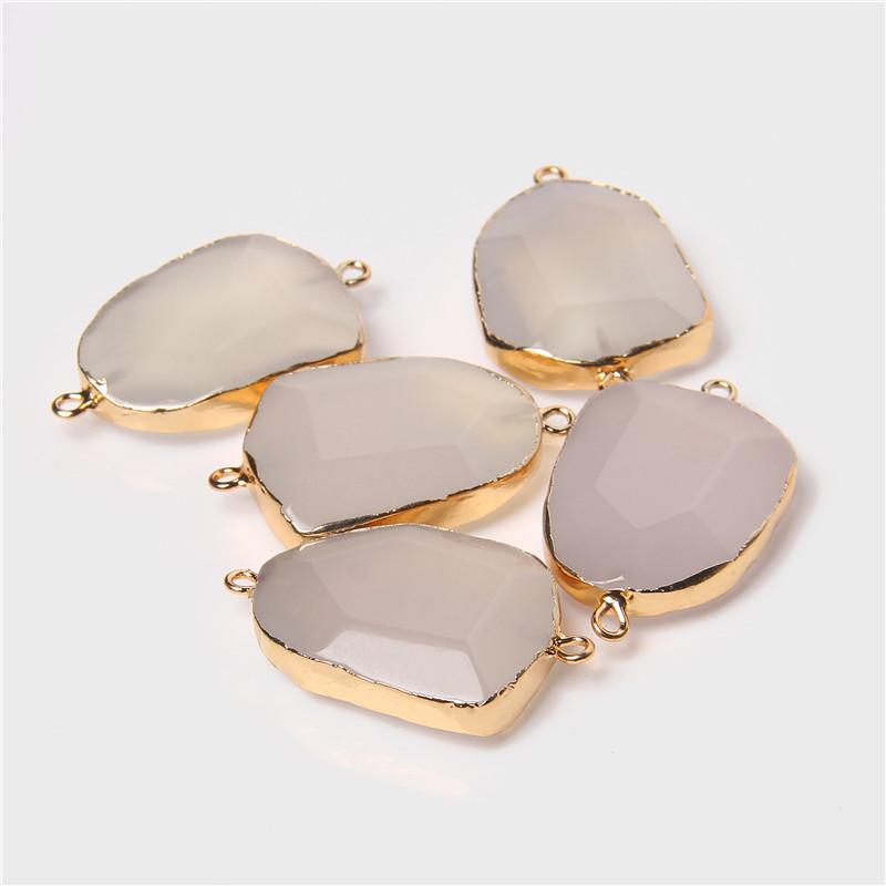 Charms Natural Stone Agates Charm Connector Pendant Irregular Shape Double Hole For Handmade Jewelry Making Necklace Earring Women Gift, Bronze;silver
Charms Natural Stone Agates Charm Connector Pendant Irregular Shape Double Hole For Handmade Jewelry Making Necklace Earring Women Gift, Bronze;silver