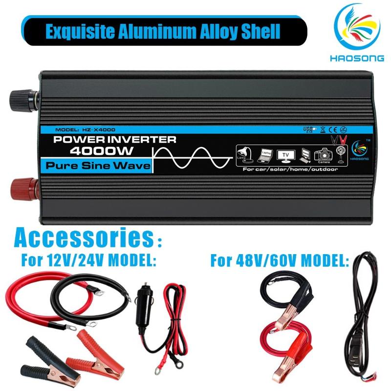 Smart Power Plugs Inverter 12V 220V 4000W DC 24V 48V 60V To AC Pure Sine Wave Voltage Converter Car Micro DIY
Smart Power Plugs Inverter 12V 220V 4000W DC 24V 48V 60V To AC Pure Sine Wave Voltage Converter Car Micro DIY