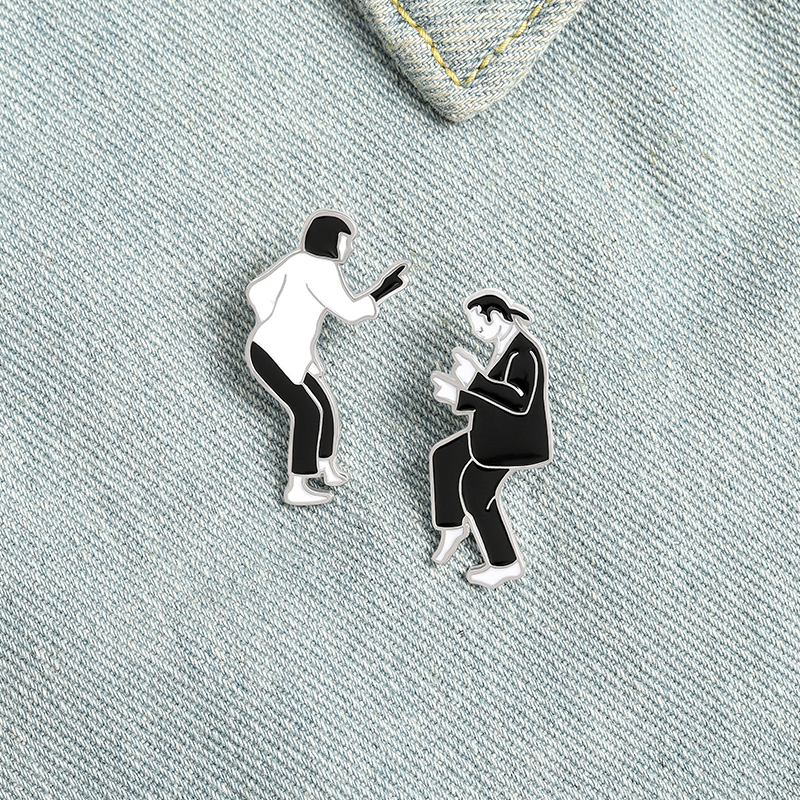 Jewelry Pulp Fiction Enamel Pins Impromptu Swing Dance Brooches Badges Fashion Movie Pin Gifts for Friends Wholesale, Gray 
Jewelry Pulp Fiction Enamel Pins Impromptu Swing Dance Brooches Badges Fashion Movie Pin Gifts for Friends Wholesale, Gray