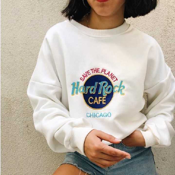 Vintage Top Streetwear Printed Sweatshirt Women's Oversized Hoodie Winter Pullover Women's Tops Teen Clothes women fashion 210816