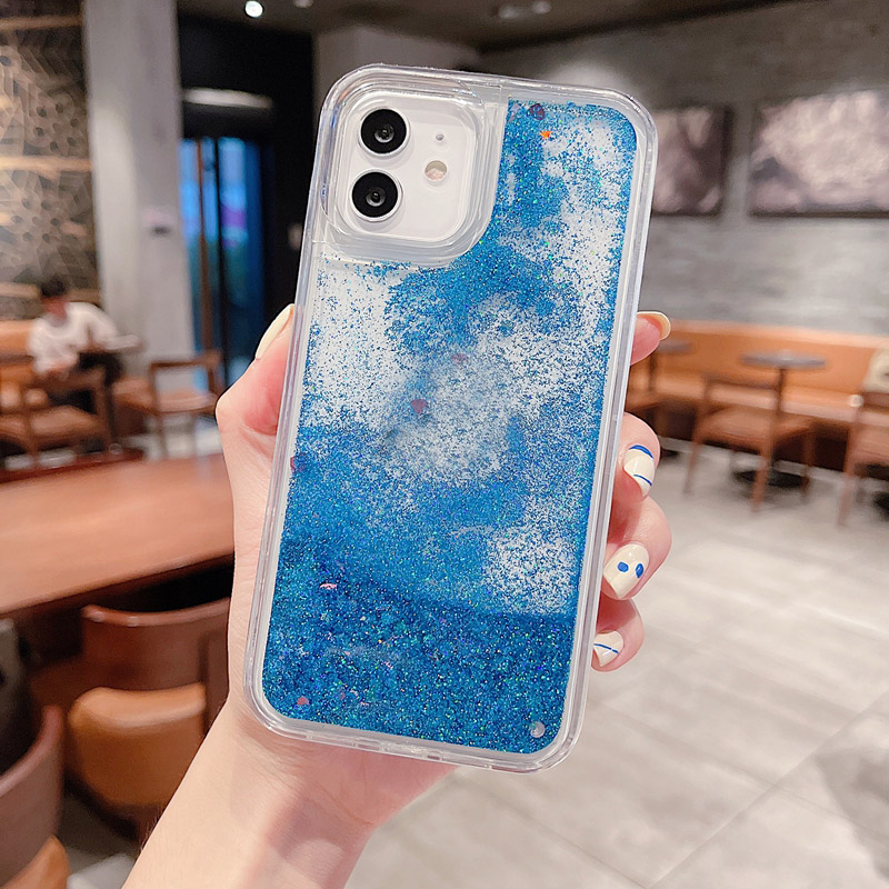 Fashion Quicksand Soft TPU Cases For Iphone 16 15 14 Pro MAX 13 12 11 XR XS X 8 7 6 5 Plus Stars Liquid Starry Bling Glitter Heart Love Floating Clear