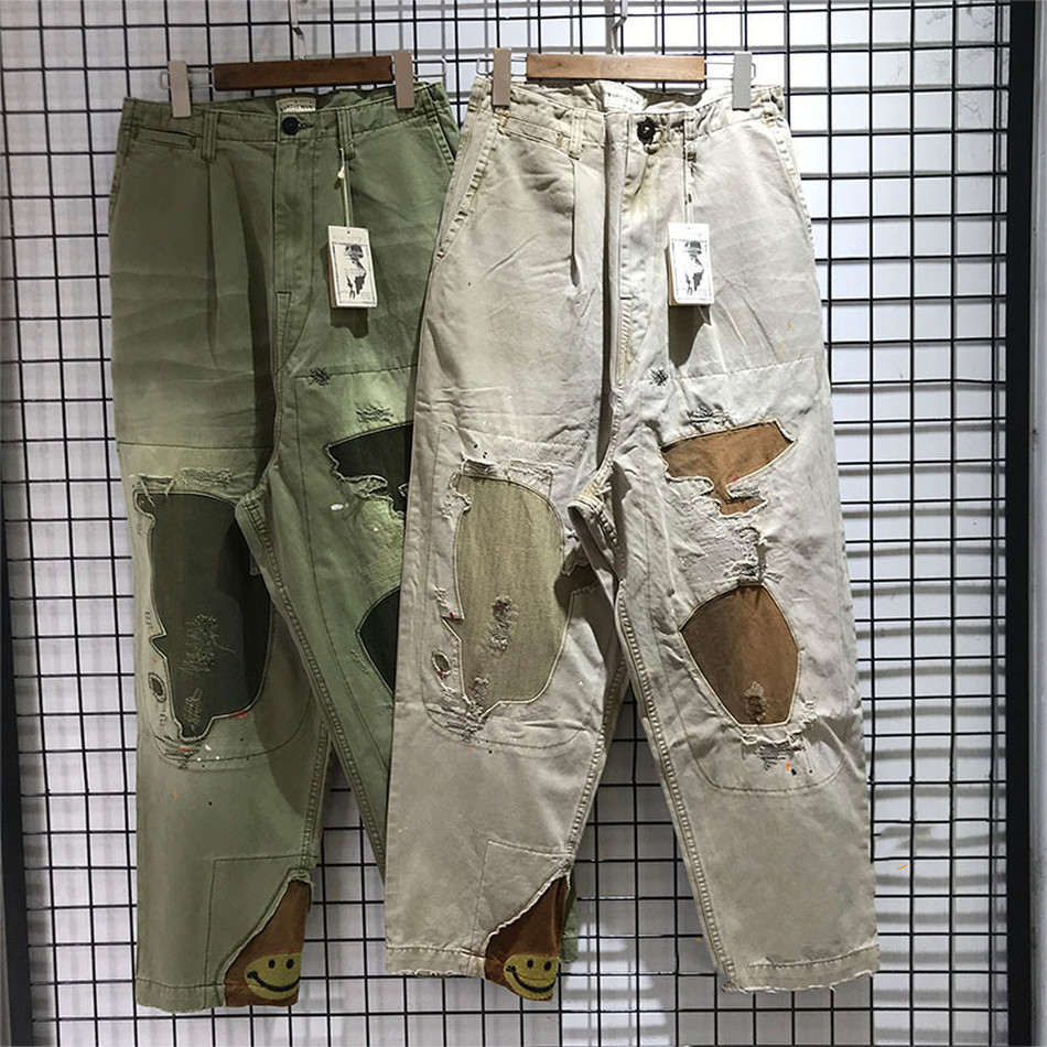 2021 New Streetwear Vintage Patch Men Women 1:1 Casual Oversize Armygreen Black Pants Hip-hop Kapital Trousers C7tb
2021 New Streetwear Vintage Patch Men Women 1:1 Casual Oversize Armygreen Black Pants Hip-hop Kapital Trousers C7tb