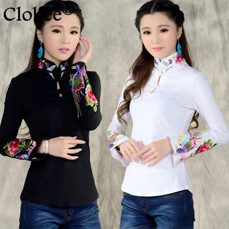 Women's Blouses & Shirts 2021 Chinese Style Office Spring Long Sleeve Shirt Top Blouse Ethnic Black White Embroidered Collar Sobretudo Femin
Women's Blouses & Shirts 2021 Chinese Style Office Spring Long Sleeve Shirt Top Blouse Ethnic Black White Embroidered Collar Sobretudo Femin