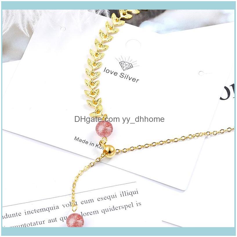 & Pendants Jewelrywomens Fashion Spike Plant Design Necklaces Natural Stberry Crystal Golden/White O-Chains Romantic Necklace Gifts Chains D
& Pendants Jewelrywomens Fashion Spike Plant Design Necklaces Natural Stberry Crystal Golden/White O-Chains Romantic Necklace Gifts Chains D