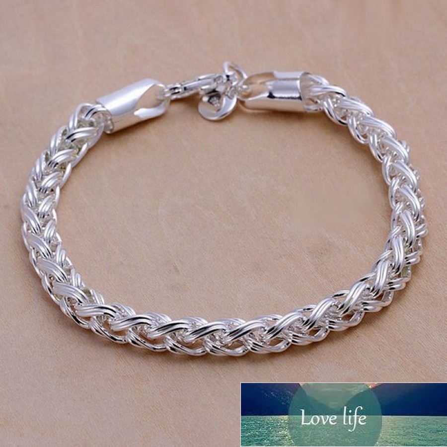 Wholesale 925 Sterling Silver Bracelets Jewelry chain women lady men 6mm 4MM high quality valentine gift beautiful factory price Factory price expert design 
Wholesale 925 Sterling Silver Bracelets Jewelry chain women lady men 6mm 4MM high quality valentine gift beautiful factory price Factory price expert design