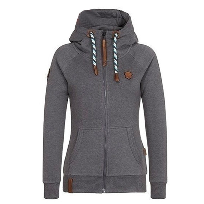 Autumn Winter Casual Women Long Hoodies Sweatshirt Coat Zip Up Outerwear Hooded Jacket Plus Size velvet Outwear Tops 201112