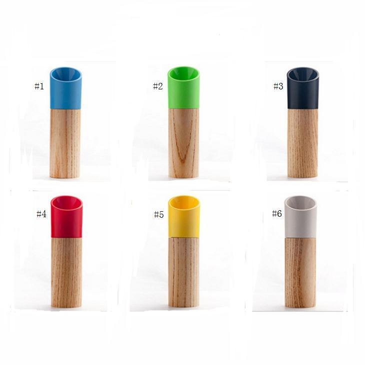 Wooden Salt And Pepper Grinder Oak Wood Pepper Mills Hand Movement Grinding Kitchen Cooking Tools Wholesale
