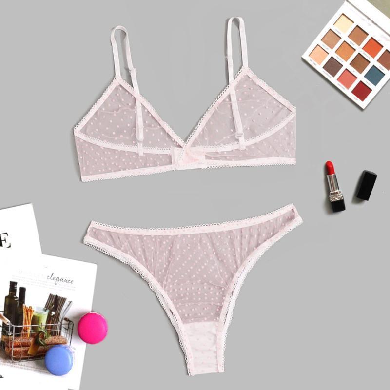 Ladies Bras Set Polka-Dot Sling Sexy Lingeries Lace Three-Point Suit Comfortable Underwears Sets, Black
Ladies Bras Set Polka-Dot Sling Sexy Lingeries Lace Three-Point Suit Comfortable Underwears Sets, Black