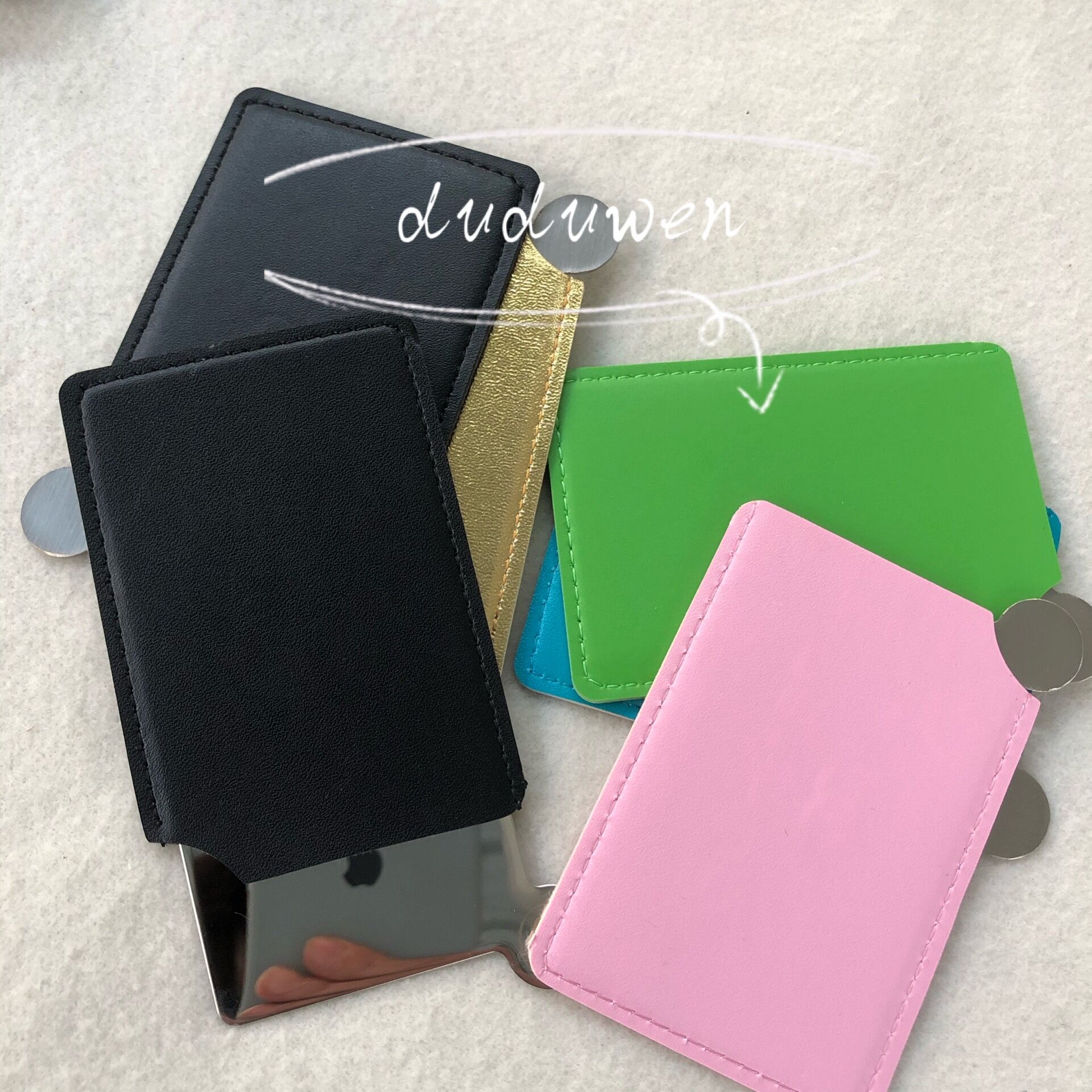 Toilet Supplies portable C Makeup Mirror fashion Marks Cosmetics Tools mirror mini mirrors with cover party gift