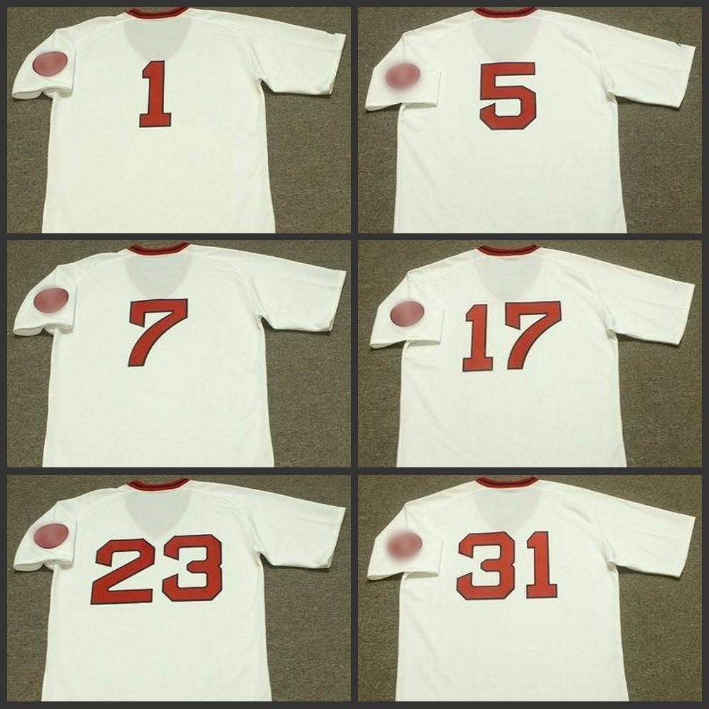 men 31 FERGUSON JENKINS 5 DENNY DOYLE 37 BILL LEE 23 LUIS TIANT 7 RICK BURLESON 17 CECIL COOPER 1 BERNIE CARBO Boston 1990 Baseball Jersey
men 31 FERGUSON JENKINS 5 DENNY DOYLE 37 BILL LEE 23 LUIS TIANT 7 RICK BURLESON 17 CECIL COOPER 1 BERNIE CARBO Boston 1990 Baseball Jersey