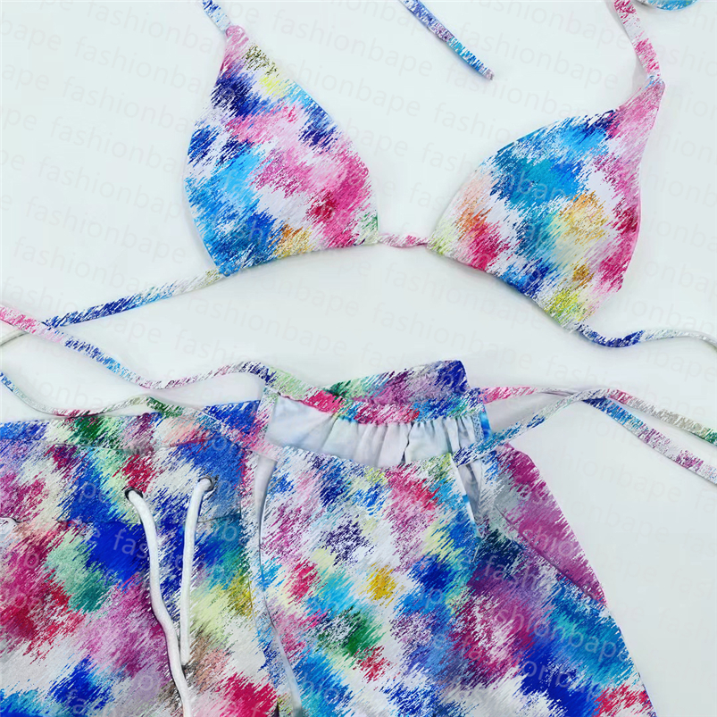 Fashion Colorful Bikini Set Home Textile Beautiful Tie Dyed Halter Swimwear Female Seaside Swimming Bathing Suit
Fashion Colorful Bikini Set Home Textile Beautiful Tie Dyed Halter Swimwear Female Seaside Swimming Bathing Suit