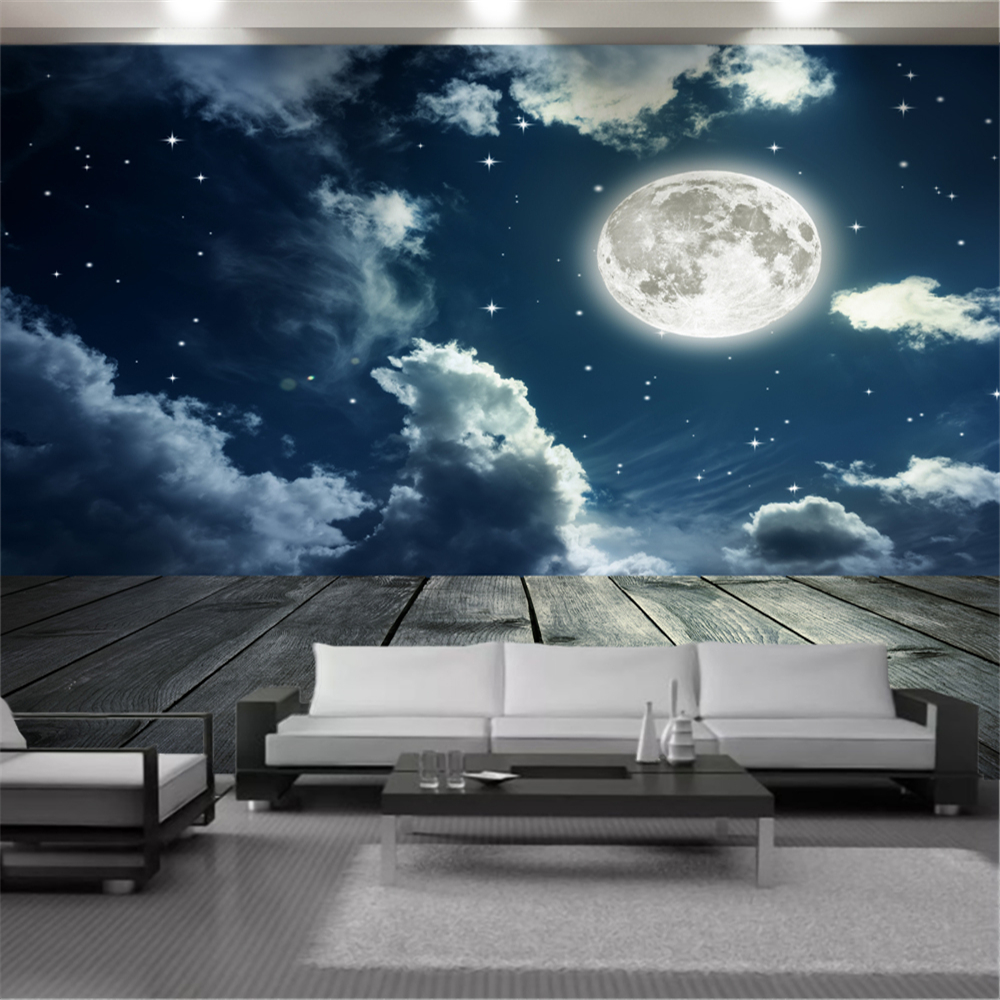 Romantic 3d Landscape wallpapers Beautiful Space Planet Mural Living Room Bedroom Home Painting Wallpapers