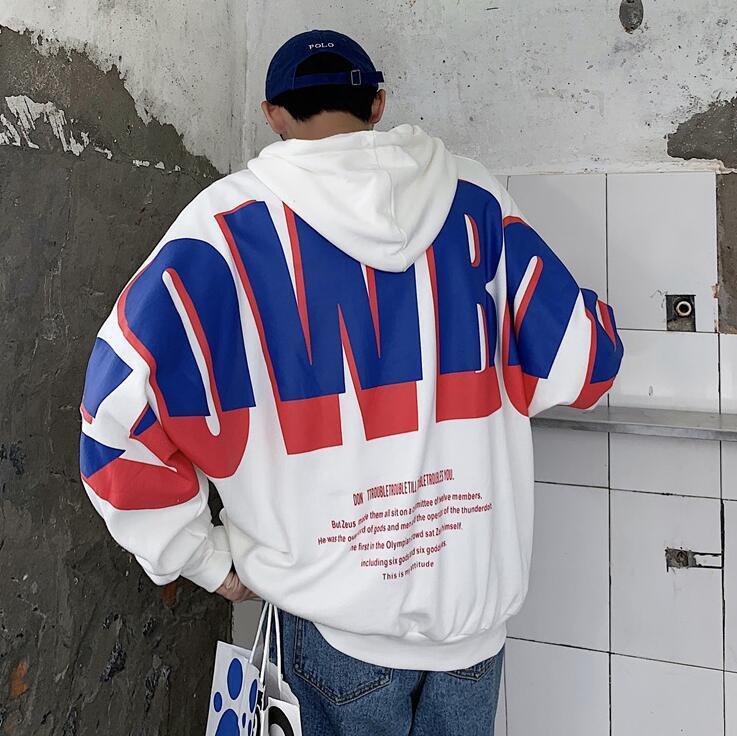 Autumn Korean Streetwear Hip Hop Hoodies Oversized Sweatshirts 201020