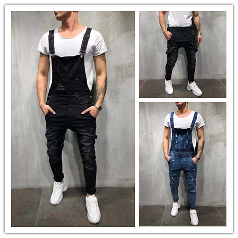 Fashion Men' Ripped Jeans Jumpsuits Hi Street Distressed Denim Bib Overalls for Man Suspender Pants Patchwork Jeans Size -XXXL X0621, Dark blue
Fashion Men' Ripped Jeans Jumpsuits Hi Street Distressed Denim Bib Overalls for Man Suspender Pants Patchwork Jeans Size -XXXL X0621, Dark blue