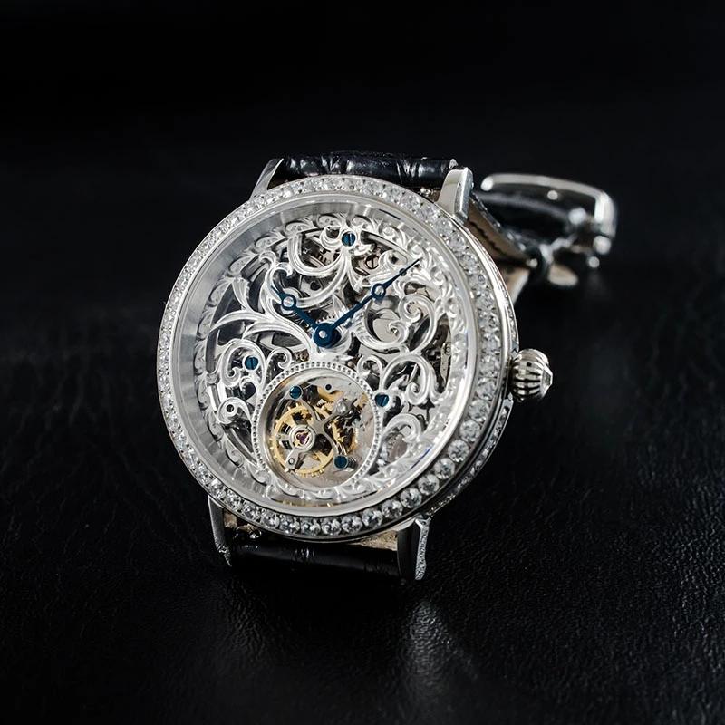 Wristwatches Tourbillon Watch SUGESS Mechanical Hand Wind Silver Case Crystals 5Bar Waterproof Sapphire Numberless Scale Montre Homme Luxe, Su8000kgdsliver
Wristwatches Tourbillon Watch SUGESS Mechanical Hand Wind Silver Case Crystals 5Bar Waterproof Sapphire Numberless Scale Montre Homme Luxe, Su8000kgdsliver