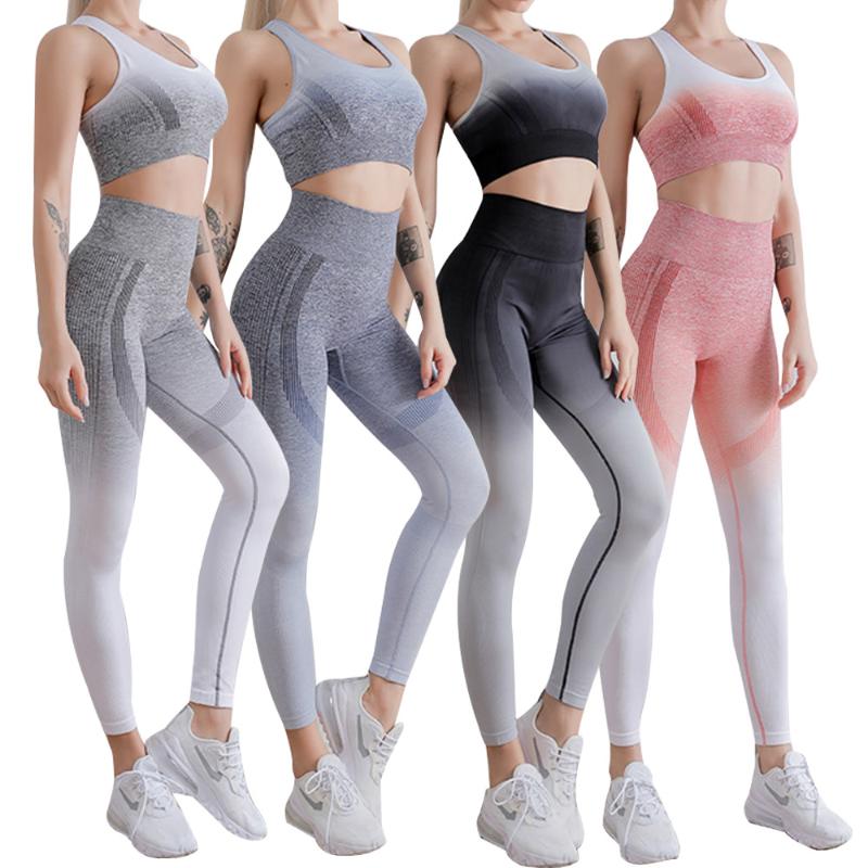 tracksuit women Yoga vest+pants two piece sport set gym Gradient clothing corset Seamless sports bra leggings fitness, Black
tracksuit women Yoga vest+pants two piece sport set gym Gradient clothing corset Seamless sports bra leggings fitness, Black