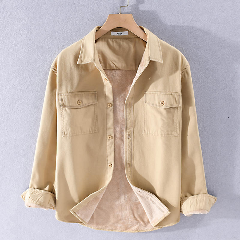 2021 Winter in Addition to Veet Warm Casual Jackets for Men with Long Sleeves Fashion Jacket Comfortable Soft Men's C5tt, Khaki.
2021 Winter in Addition to Veet Warm Casual Jackets for Men with Long Sleeves Fashion Jacket Comfortable Soft Men's C5tt, Khaki.
