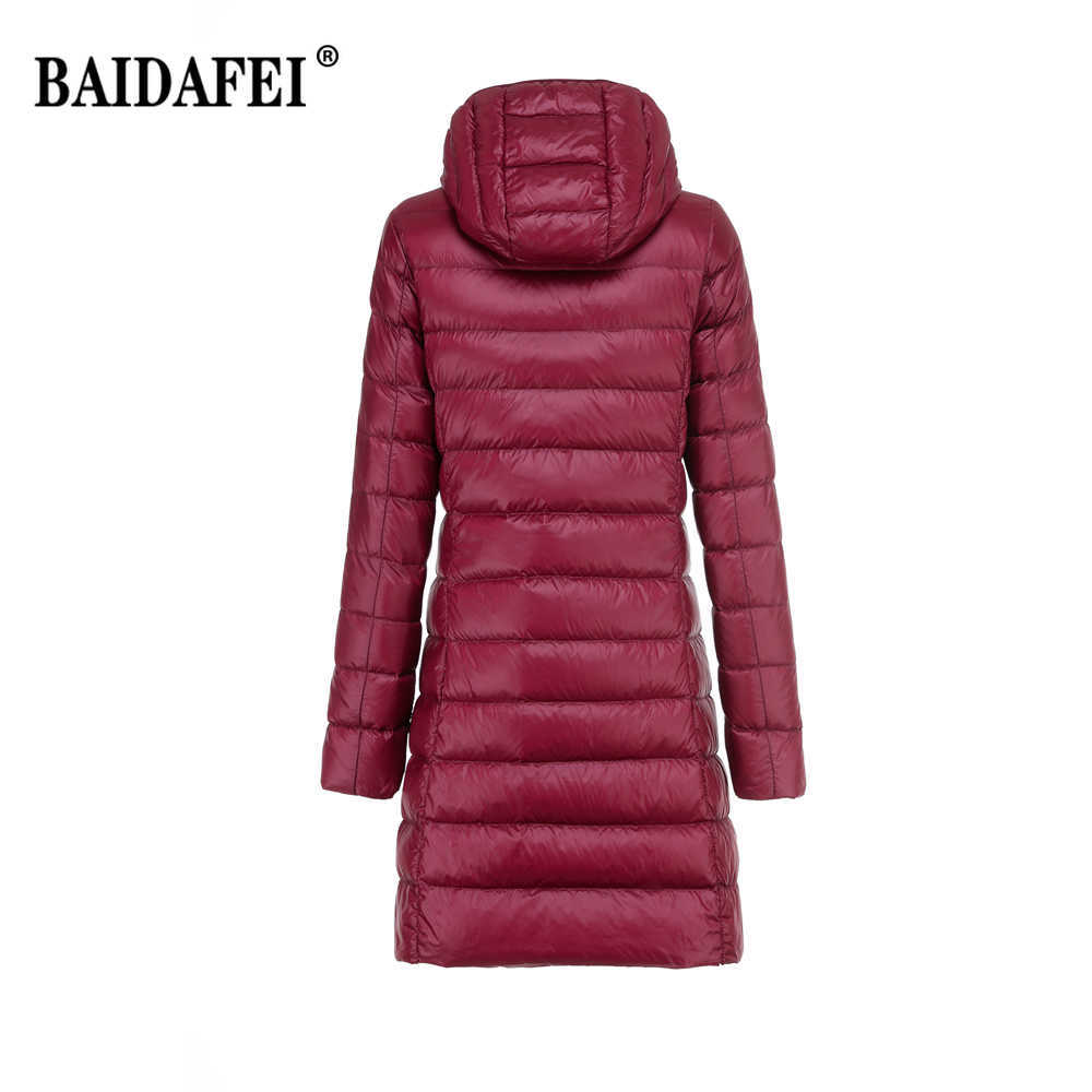 Women's Lightweight Water-Resistant Packable Puffer Coat Hood Removable Women Female Portable Fluffy Long Jackets 210819