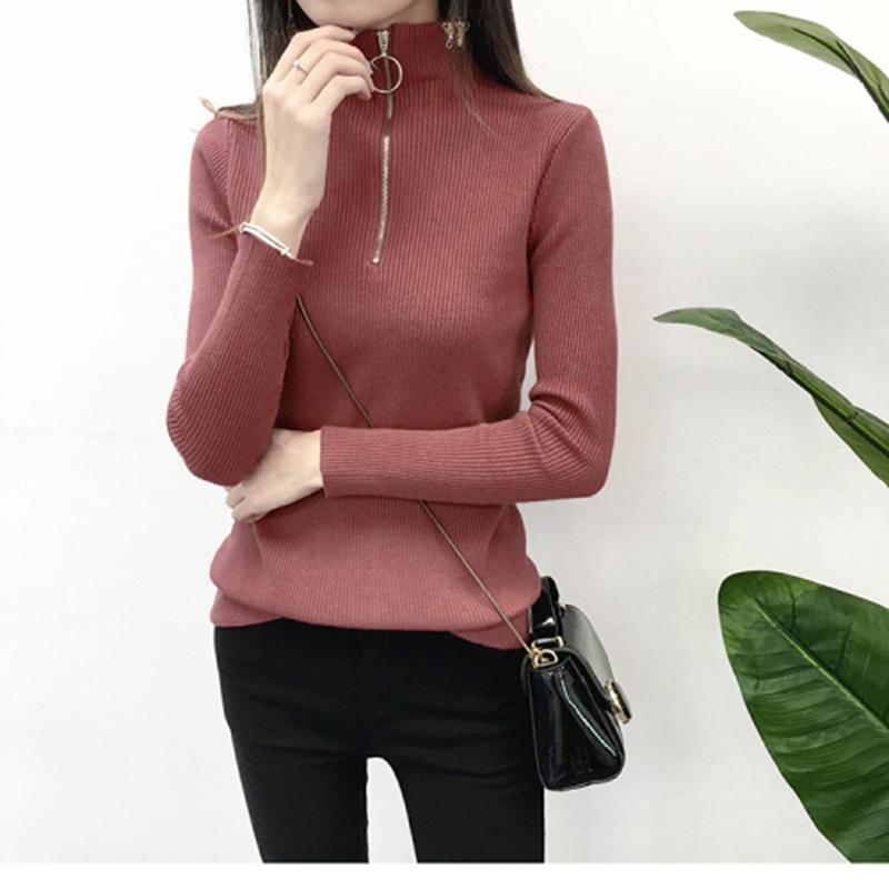 Women's Sweaters Autumn Winter Women Sweater 2021 Knitting Zipper Pullovers Knit Long Sleeve Solid Turtleneck, Black
Women's Sweaters Autumn Winter Women Sweater 2021 Knitting Zipper Pullovers Knit Long Sleeve Solid Turtleneck, Black