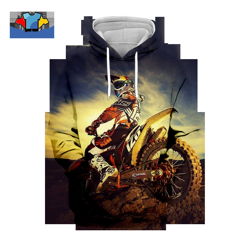 SONSPEE 3D Harajuku Motocross Hoodie Cool Skill Challenge Sweatshirt Casual Mens Jacket Speed Passion Racing Race Riding Hoodie 201020