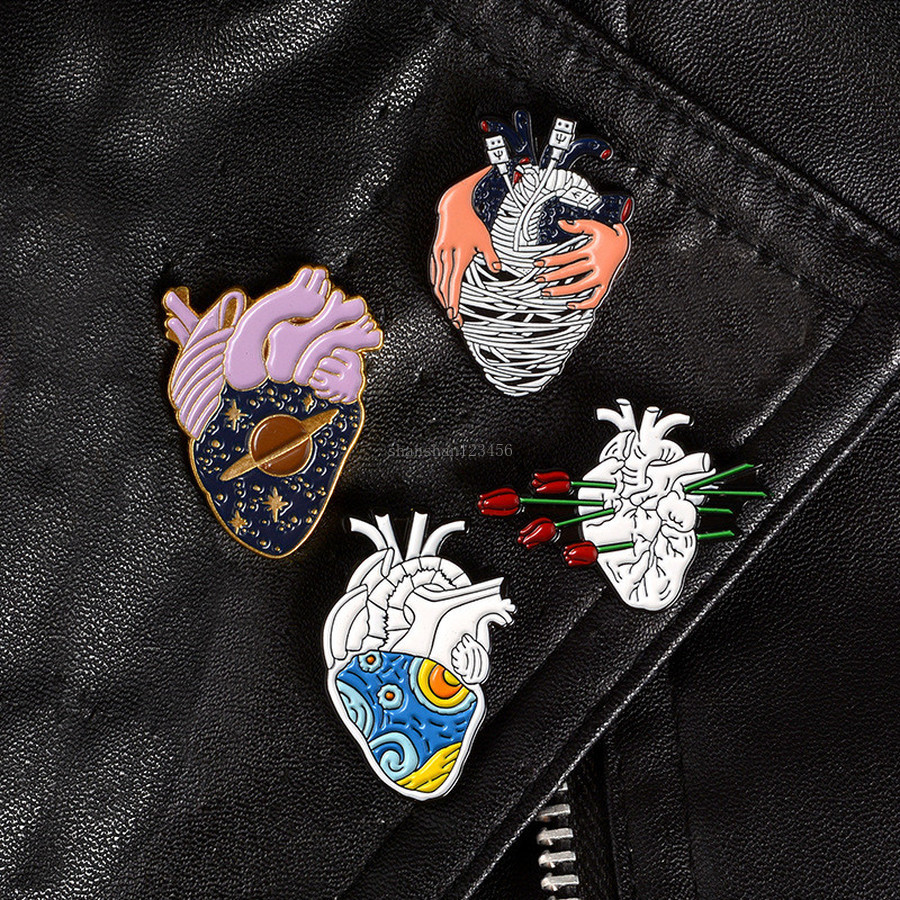 Cartoon Enamel Heart Brooch Pins Brooches Enamel Human Organ Heart Lapel Pins for women men Fashion Jewelry will and sandy Gift
Cartoon Enamel Heart Brooch Pins Brooches Enamel Human Organ Heart Lapel Pins for women men Fashion Jewelry will and sandy Gift