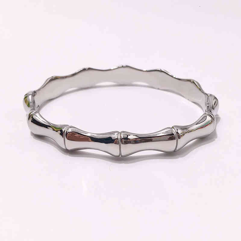 Charm Bracelets 09 Titanium Steel Jewelry Exquisite Fashion Smooth Bamboo Irregular Women's Bracelet
