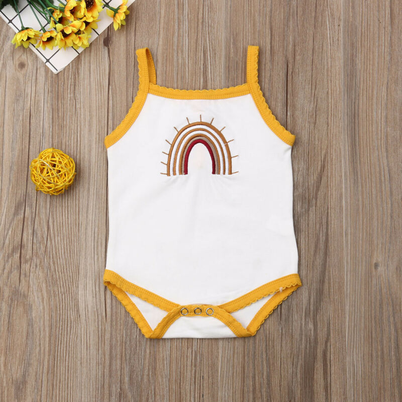 0-24Months Baby Girl Sleeveless Rianbow Print Rompers Kid Top Infant Outfit Summer Newborn Clothes
0-24Months Baby Girl Sleeveless Rianbow Print Rompers Kid Top Infant Outfit Summer Newborn Clothes