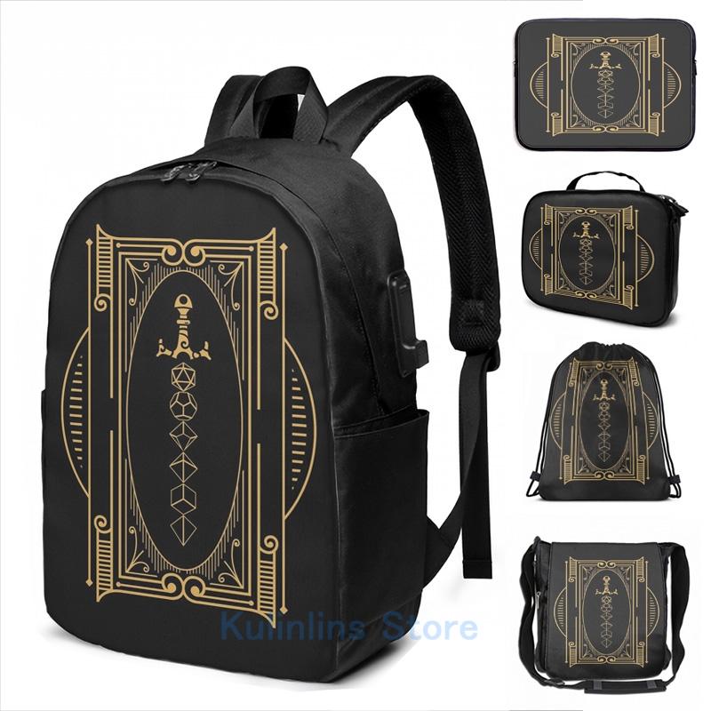 Backpack Funny Graphic Print Polyhedral Dice Sword Golden Fantasy USB Charge Men School Bags Women Bag Travel Laptop, Drawstring bag
Backpack Funny Graphic Print Polyhedral Dice Sword Golden Fantasy USB Charge Men School Bags Women Bag Travel Laptop, Drawstring bag