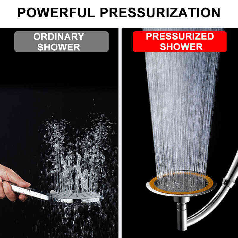 46 Inch Adjustable 2 Mode Shower Head Sprayer Head Home High Pressure Showerhead Bathroom Large Rainfall Universal Shower Heads H2452701