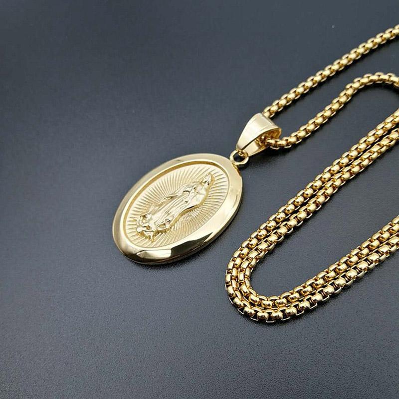 Pendant Necklaces Hip Hop Sold Gold Color Stainless Steel Virgin Mary Pendants Necklace For Men Women Religious Catholic Jewelry, Silver
Pendant Necklaces Hip Hop Sold Gold Color Stainless Steel Virgin Mary Pendants Necklace For Men Women Religious Catholic Jewelry, Silver