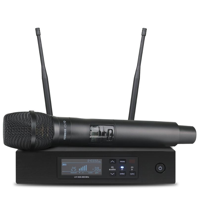 Microphones High Quality QLXD24 Ksm9hs UHF Wireless Microphone System Handheld Condenser Professional True Diversity Stage Performances