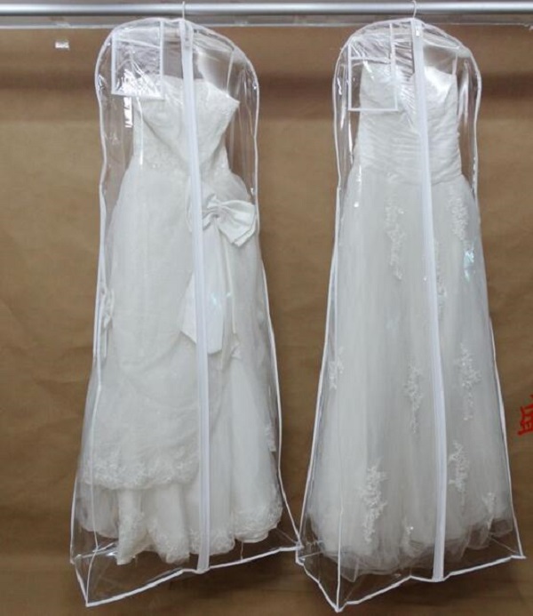 Wedding Accessories Dress Cover Gown Bags White Dust Bag Long Garment Cover Travel Storage Dust Covers