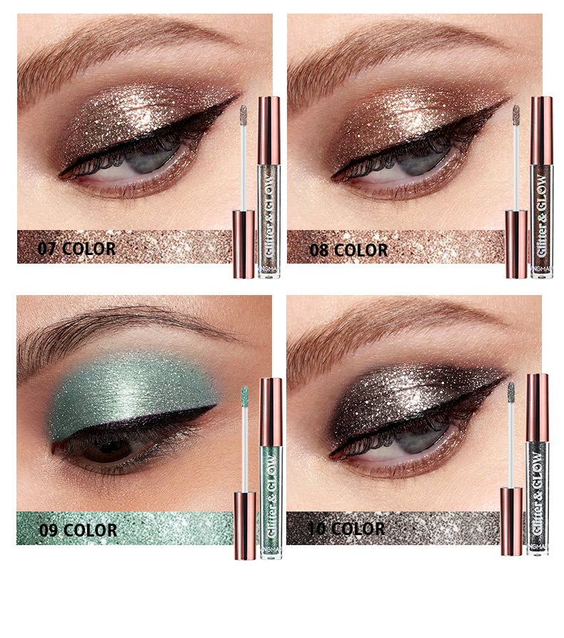 10 Colors Shimmer Liquid Eyeshadow Glitter Eye Shadow Cream Waterproof Long Lasting Cosmetics Set