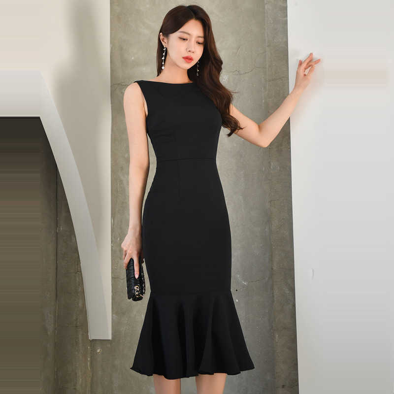 Korea Summer Party Black Bodycon Dress Elegant Slim Sexy Fishtail es Tank Women Tops Clothes Vintage V0CF 210603
Korea Summer Party Black Bodycon Dress Elegant Slim Sexy Fishtail es Tank Women Tops Clothes Vintage V0CF 210603
