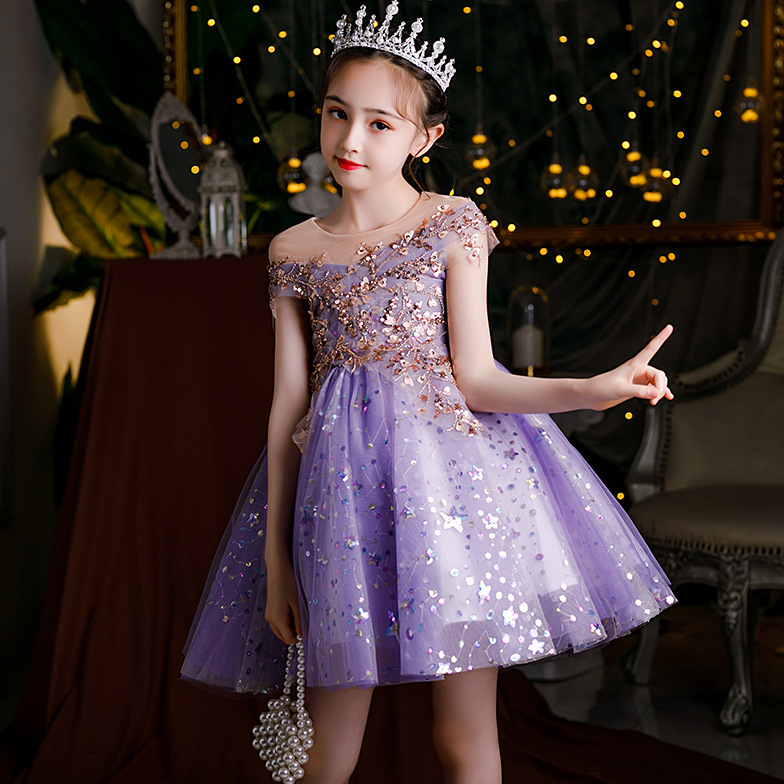 2021 Cute wer Dresses off shoulder Appliqued Beaded Feather Girl Pageant Gown Cascading Ruffle Sweep Train Custom Made Birthday Gowns