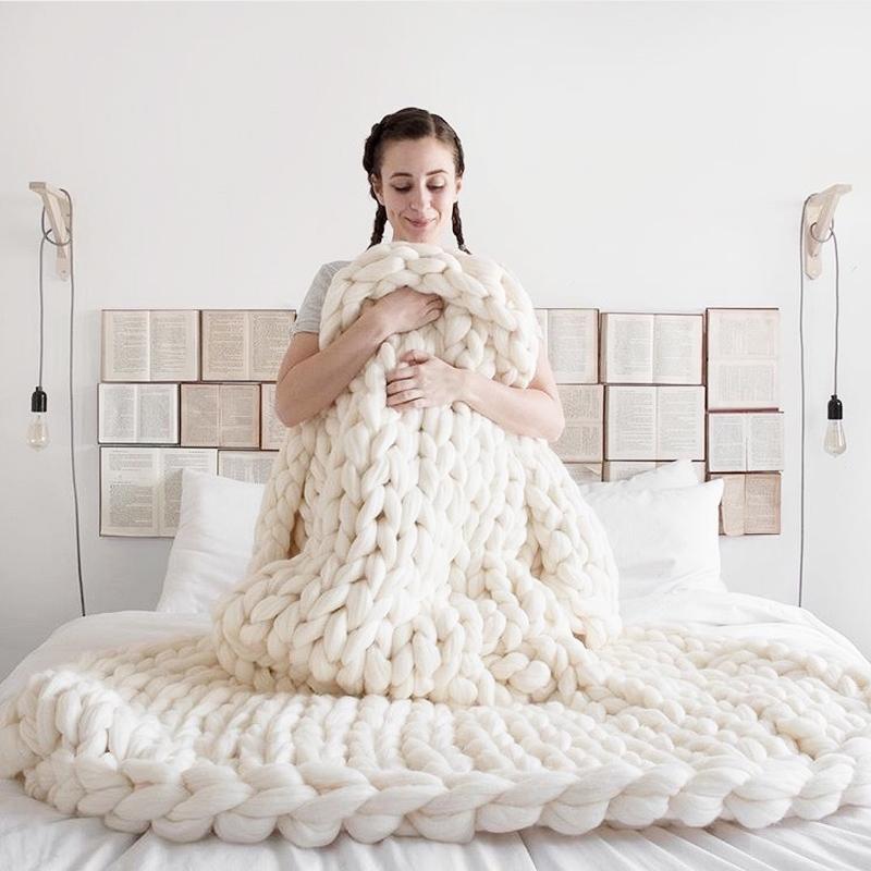 Blankets Thick Yarn Merino Wool Bulky Throw Nordic Hand Chunky Knitting Blanket 200x200cm Knitted On The Beds Drop
Blankets Thick Yarn Merino Wool Bulky Throw Nordic Hand Chunky Knitting Blanket 200x200cm Knitted On The Beds Drop