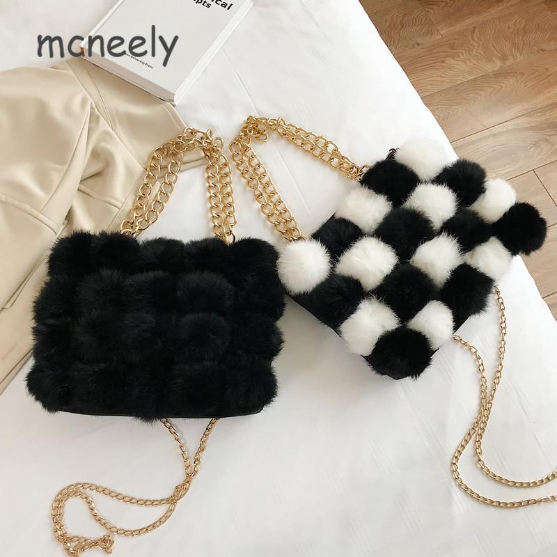 New Korean Plush Bags for Women Fashion Chain Cross-body Bag Checkered Patchwork Hand Bag Shoulder, As picture
New Korean Plush Bags for Women Fashion Chain Cross-body Bag Checkered Patchwork Hand Bag Shoulder, As picture