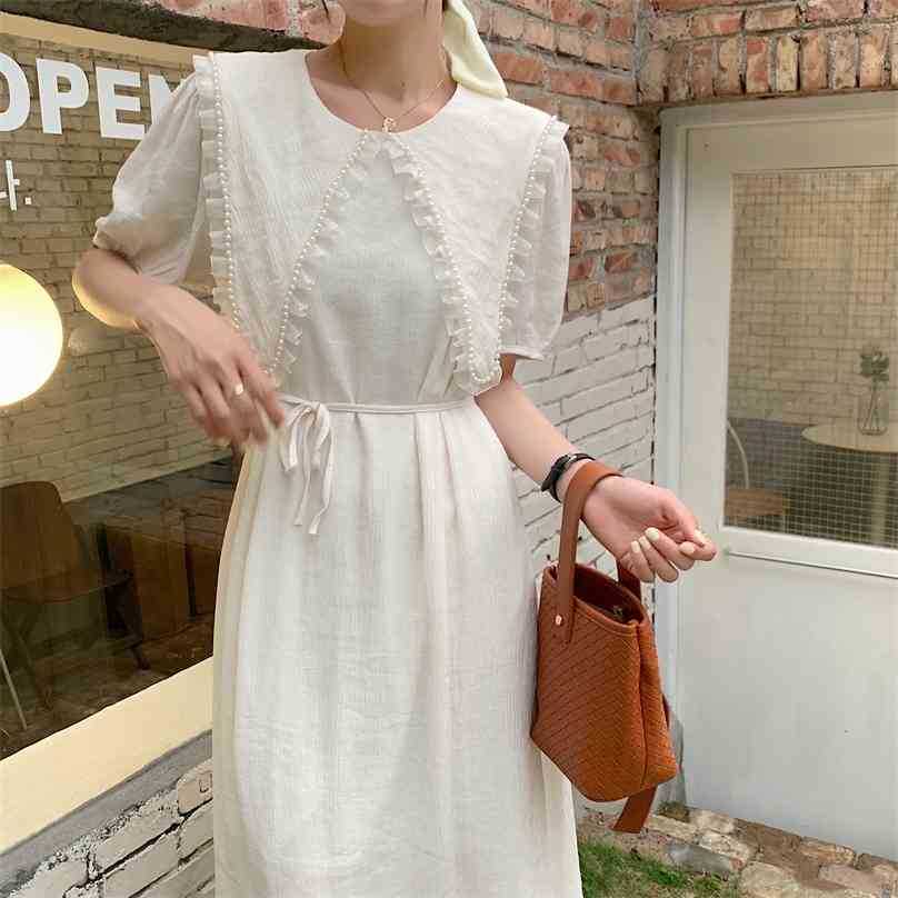 Mesh Peter Pan Collar Loose-Fitting Elegant Chic Girls OL Streetwear Long Dresses Retro Summer Vestidos 210525, Blue
Mesh Peter Pan Collar Loose-Fitting Elegant Chic Girls OL Streetwear Long Dresses Retro Summer Vestidos 210525, Blue