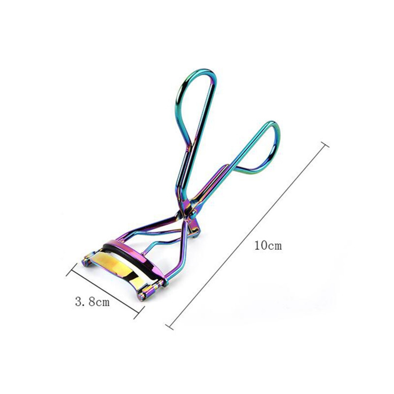 Stainless Steel Gradient Eyelash Curler Local Eye lash Curler Heart Colorful Eyelash Clip Makeup Tools Beauty Tool