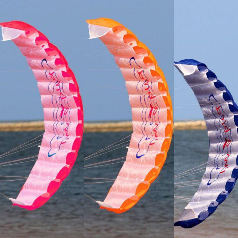 Outdoor Gadgets Parachute Dual Line Stunt Kite Parapente Parafoil Travel Paragliding Fun Sports Power Kitesurf Sport Toy Accessories