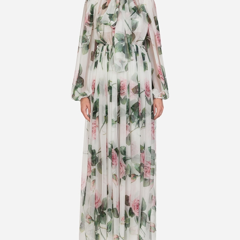 Summer Fashion Runway Boho Maxi Dresses Women's Long Sleeve Bow Neck Elastic Waist Print Holiday Elegant Party Dress 210603, White
Summer Fashion Runway Boho Maxi Dresses Women's Long Sleeve Bow Neck Elastic Waist Print Holiday Elegant Party Dress 210603, White
