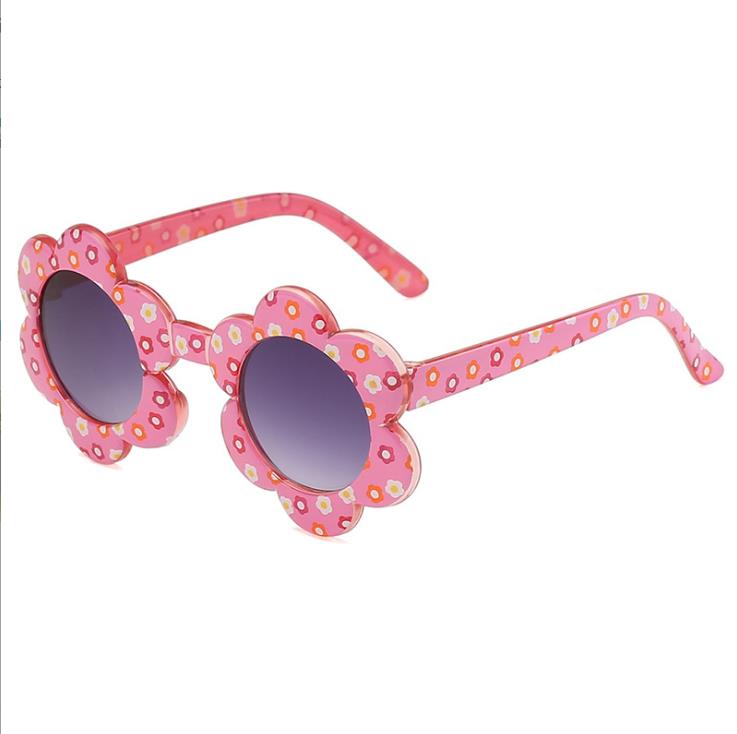 Kids Rainbow Sunglasses Colorful Flower Shaped glasses Photography for Boys Girls Party Accessories