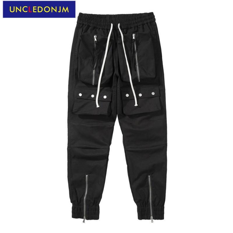 Men's Pants UNCLEDONJM Jogging Men Solid Color Multi-pocket Overalls Zipper Slit Trousers Casual High Street Fashion Cargo, Black
Men's Pants UNCLEDONJM Jogging Men Solid Color Multi-pocket Overalls Zipper Slit Trousers Casual High Street Fashion Cargo, Black