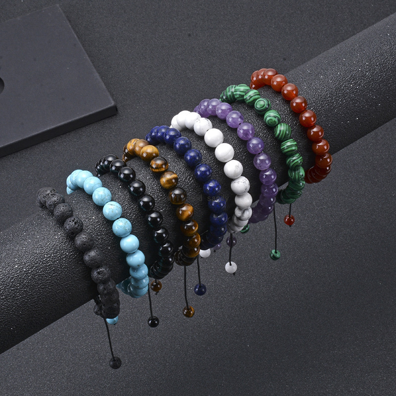 8mm Natural Stone Howlite Amethyst Tiger Eye Rose Quartz bead Bracelet Braid Adjustable Bracelets for women fashion jewelry will and sandy
8mm Natural Stone Howlite Amethyst Tiger Eye Rose Quartz bead Bracelet Braid Adjustable Bracelets for women fashion jewelry will and sandy