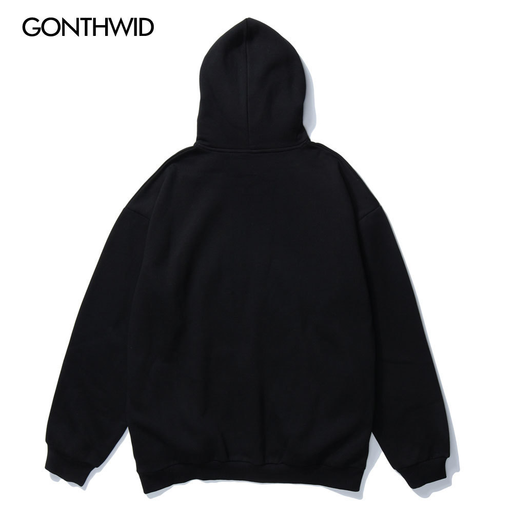 GONTHWID Print Hoodies Sweatshirts Streetwear Mens Harajuku Hip Hop Casual Pullover Hooded Tops Fashion Hoodie 201020